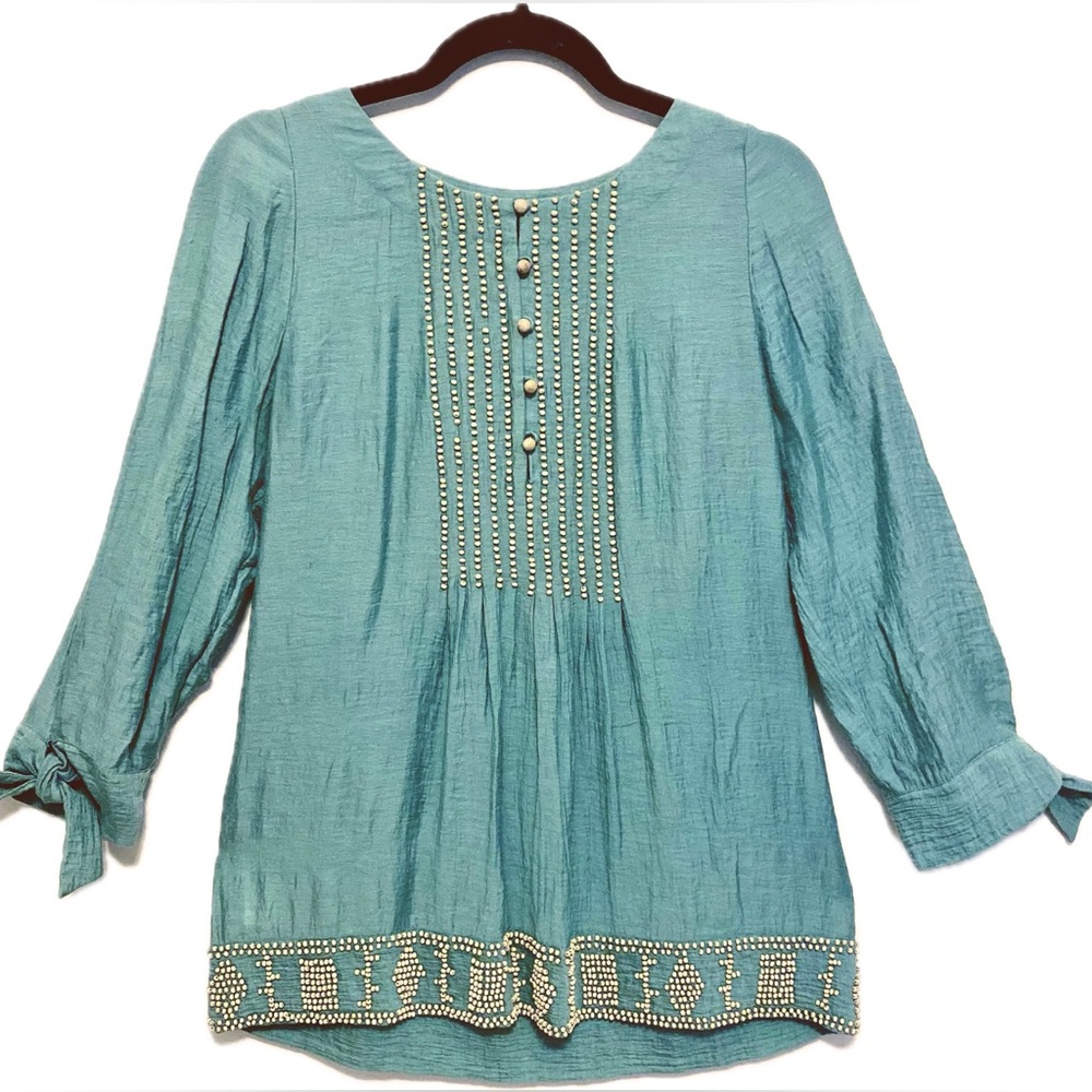 BCBGMaxAzria Beaded Blouse [S]